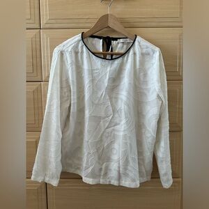 LOFT sheer flowy white top